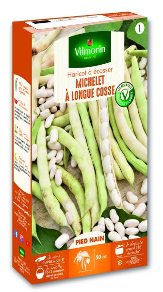 Légumes Secs - Haricot Nain à Ecosser Michelet à Longue Cosse - PACKAGING_3D_RECTO